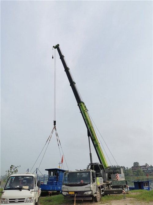 肥乡区桥梁建设吊装案例